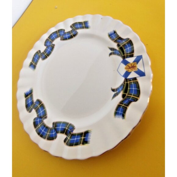 Royal Albert Nova Scotia Tartan Round Butter Dish c.1960s Bone China - Picture 6 of 10